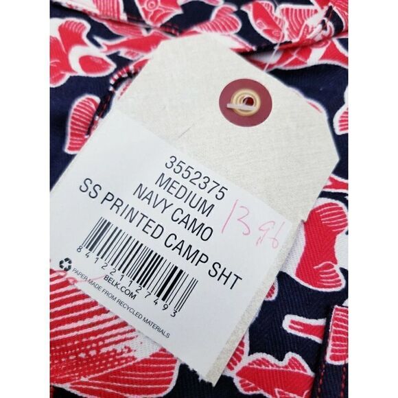 SADDLEBRED MEN'S COTTON-RAYON HAWAIIAN SHORT SLEEVE SHIRT SIZE M - Picture 2 of 8